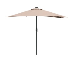 Vidaxl Gartenschirm mit LED-Beleuchtung Taupe - bis zu 40% Rabatt!