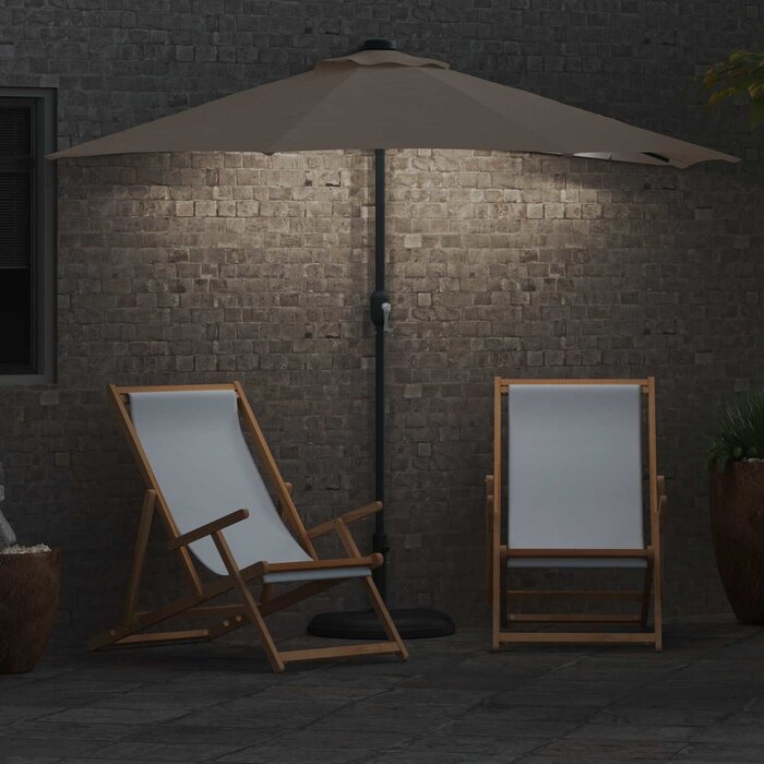 Gartenschirm mit LED-Beleuchtung Taupe - bis zu 34% günstiger!