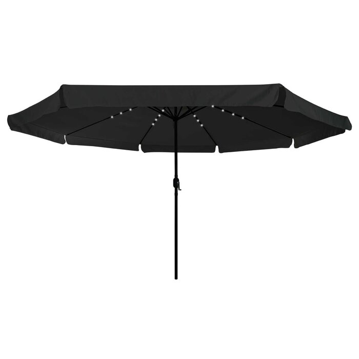 Luxus Ampelschirm 395x395cm mit LED in Schwarz - bis zu 34% sparen