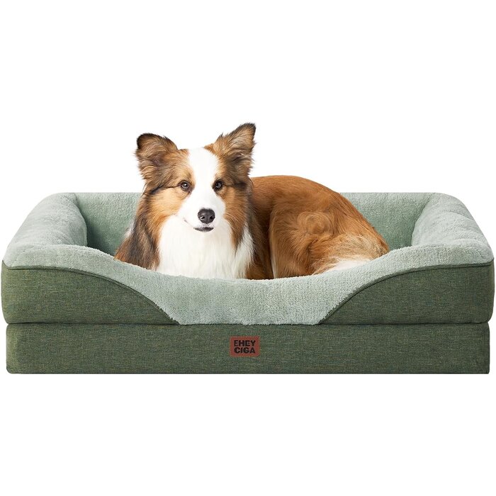 Orthopädisches Hundebett Memory-Schaum 91x68cm - Grün - bis zu 61% reduziert