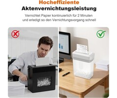 Kompakter Aktenvernichter P-4 für 6 Blatt - bis zu 39% Rabatt