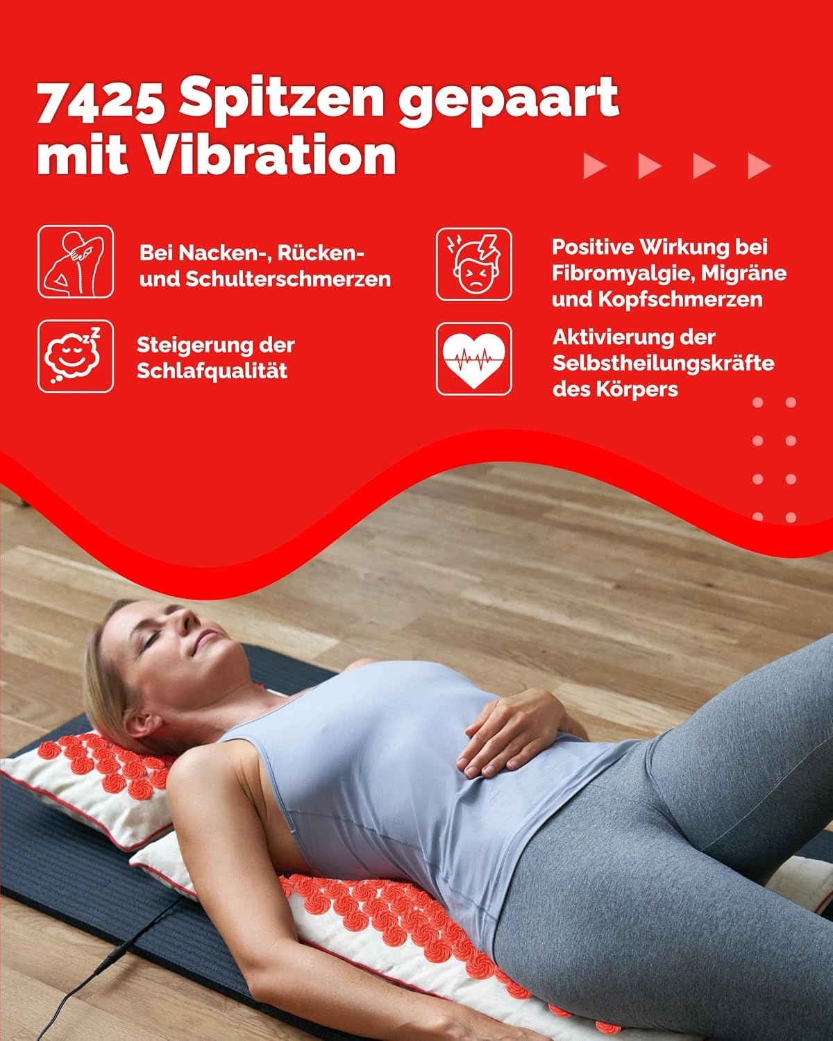 Akupressurmatte mit Vibration - Entspannung pur - bis zu 34% günstiger