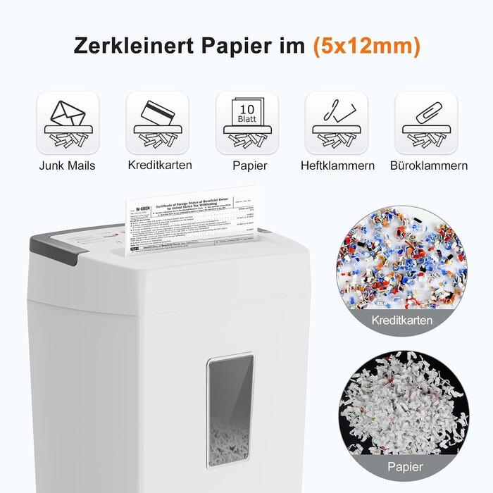 Mikroschnitt-Aktenvernichter P-4, 10 Blatt - Outlet: bis zu 33% reduziert