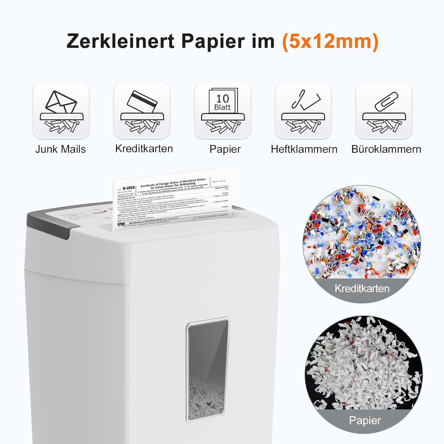 Mikroschnitt-Aktenvernichter P-4, 10 Blatt - Outlet: bis zu 33% reduziert
