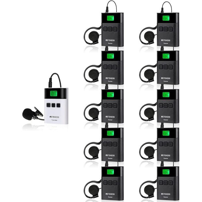 Profi Tour-Guide-System mit 1 Sender & 10 Empfängern - jetzt bis zu 30% sparen