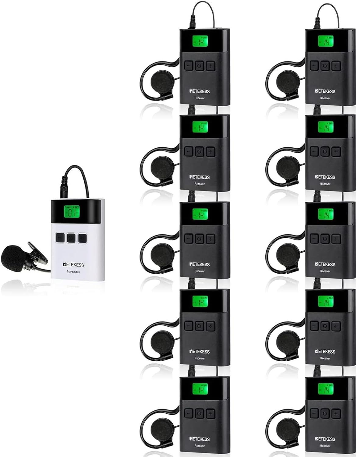 Profi Tour-Guide-System mit 1 Sender & 10 Empfängern - jetzt bis zu 30% sparen