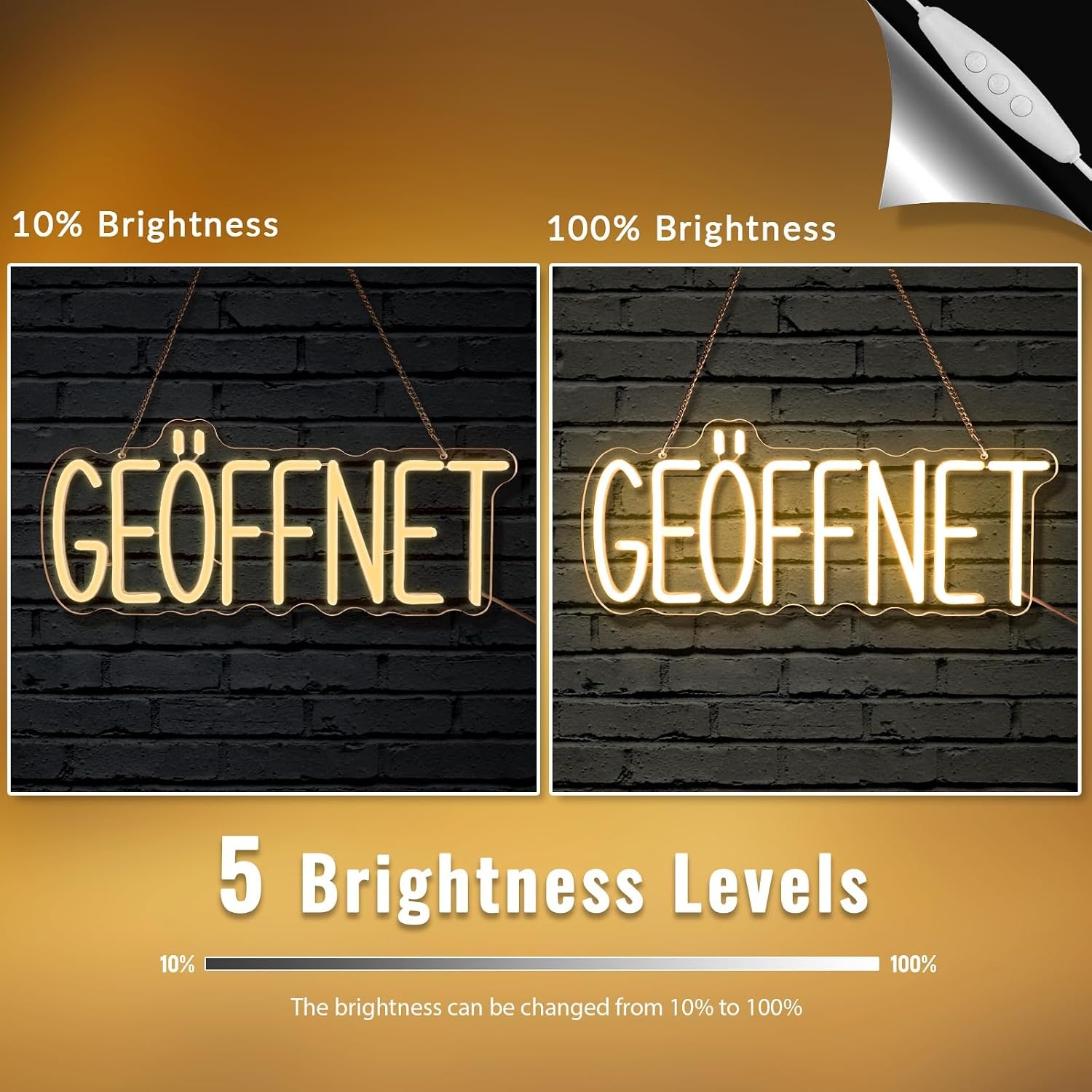 LED-Neon-Schild „Geöffnet“ warmweiß - Jetzt bis zu 55 % reduziert!