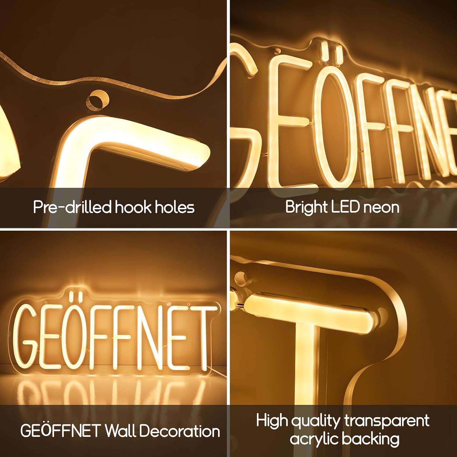 LED-Neon-Schild „Geöffnet“ warmweiß - Jetzt bis zu 55 % reduziert!