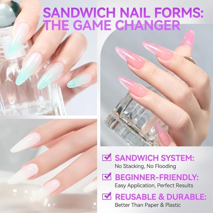 Dual Nail Forms für Gel-Modellage - 240 tlg. Set - bis zu 53% reduziert