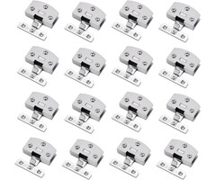16x Glasscharniere für Glastüren 3-7 mm - Zinklegierung Silber - bis zu 34% Rabatt