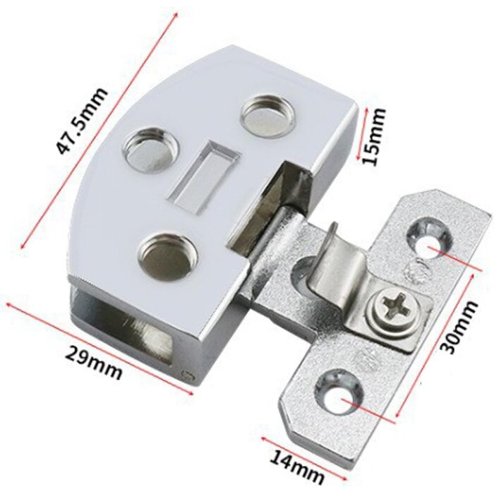 16x Glasscharniere für Vitrinen 3-7 mm - Silber - bis zu 28% Rabatt