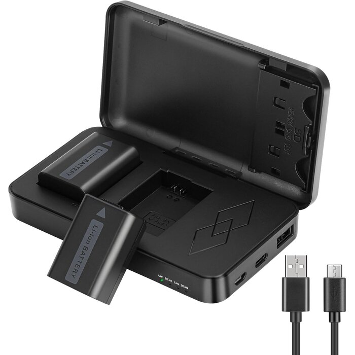 NP-FW50 Akku-Set mit Dual-Ladegerät für Sony Alpha - bis zu 28% sparen