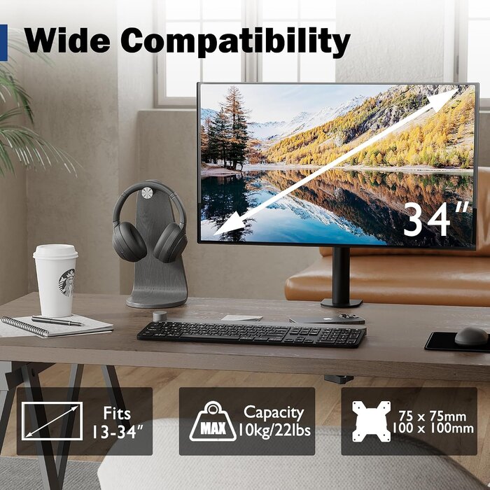 Monitorarm für 13-34 Zoll Bildschirme - Ergonomisch & stabil, bis zu 57% Rabatt