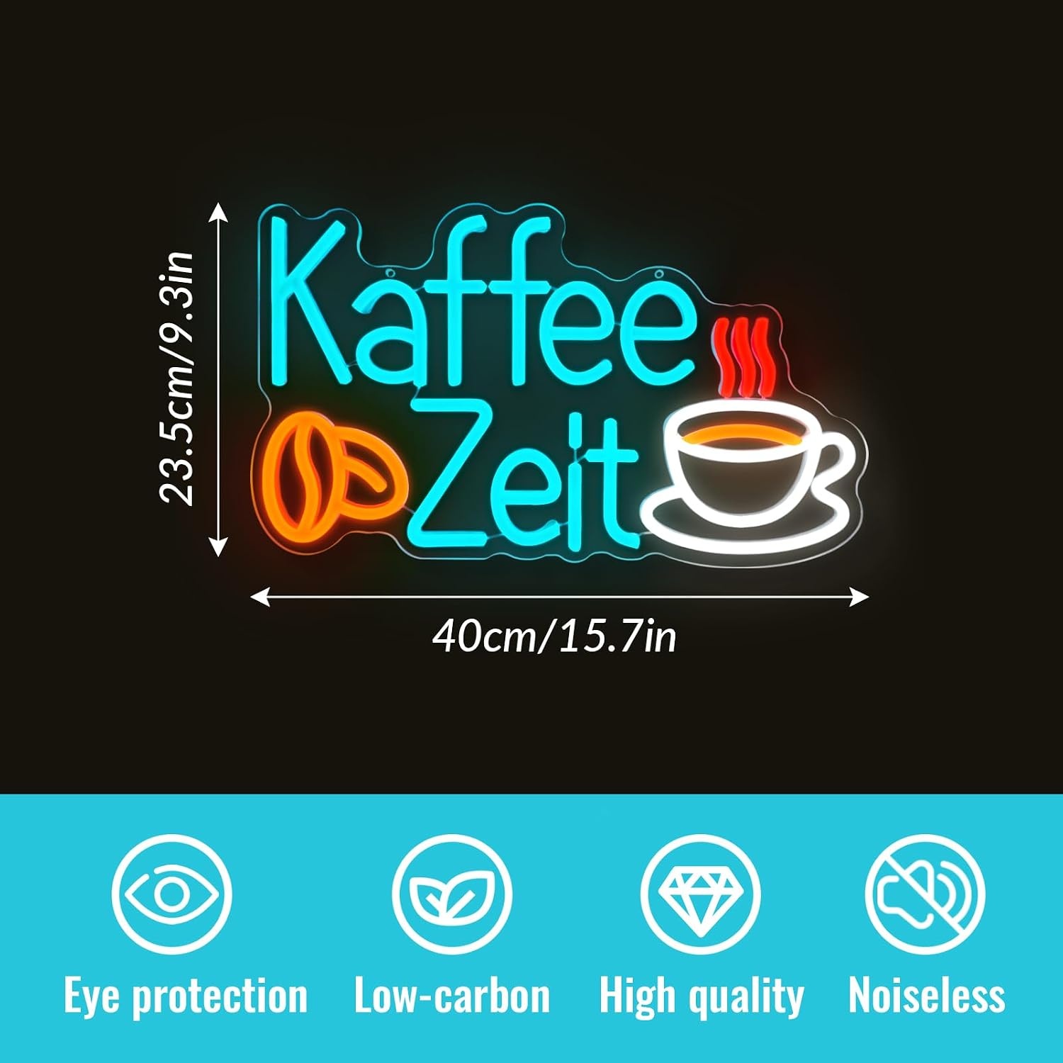 Coffee Time LED-Neon-Schild 40x23cm - Stylische Wandleuchte - Bis zu 55% sparen