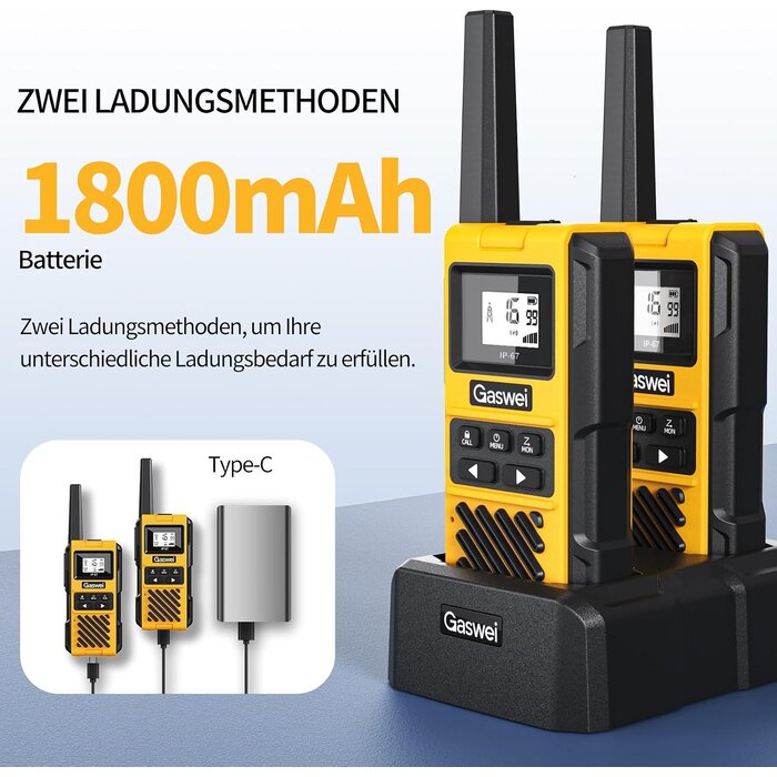 Robustes 2er-Set Walkie-Talkies, IP67 wasserdicht, bis zu 34% sparen!