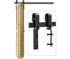 Falttür-Schiebesystem 76 cm, Stahl, Schwarz - Bis zu 40% günstiger