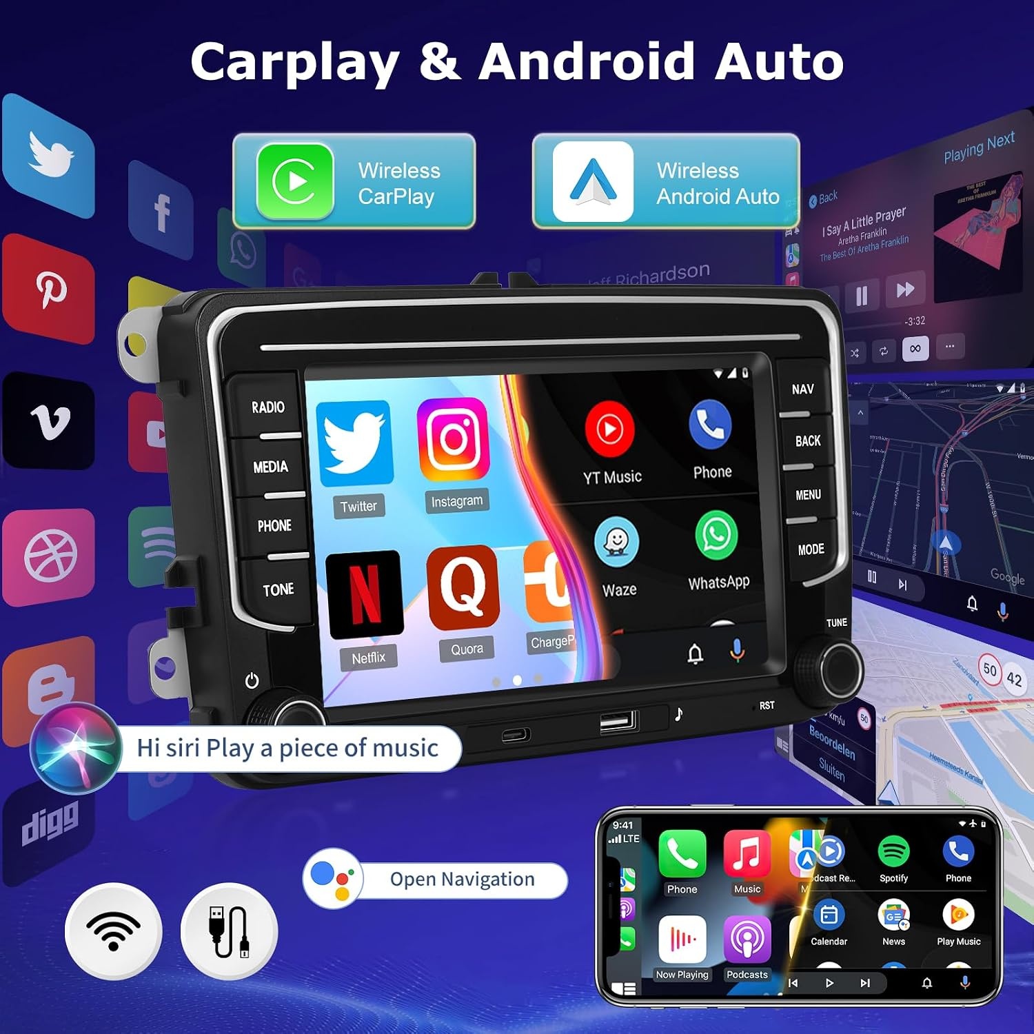 7-Zoll Android Autoradio für VW/Skoda/Seat - Jetzt bis zu 35% Rabatt sparen