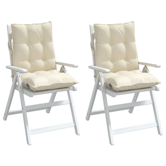 2x Niedriglehner Stuhlkissen, Oxford-Stoff Creme, 100x50cm - bis zu 51% sparen