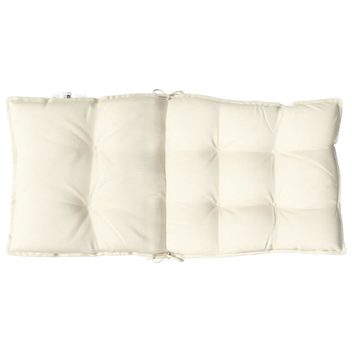 2x Niedriglehner Stuhlkissen, Oxford-Stoff Creme, 100x50cm - bis zu 51% sparen