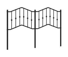 Vidaxl Bett-Kopfteil 135 cm Stahl Schwarz - bis zu 63% Rabatt