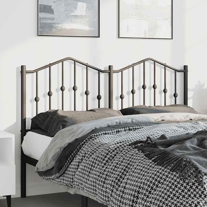 Vidaxl Bett-Kopfteil 135 cm Stahl Schwarz - bis zu 63% Rabatt
