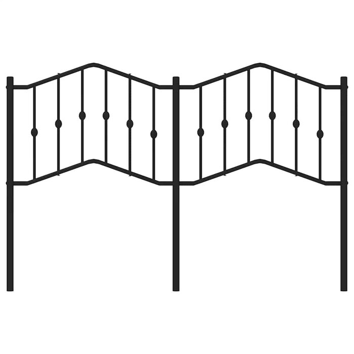 Vidaxl Bett-Kopfteil 135 cm Stahl Schwarz - bis zu 63% Rabatt