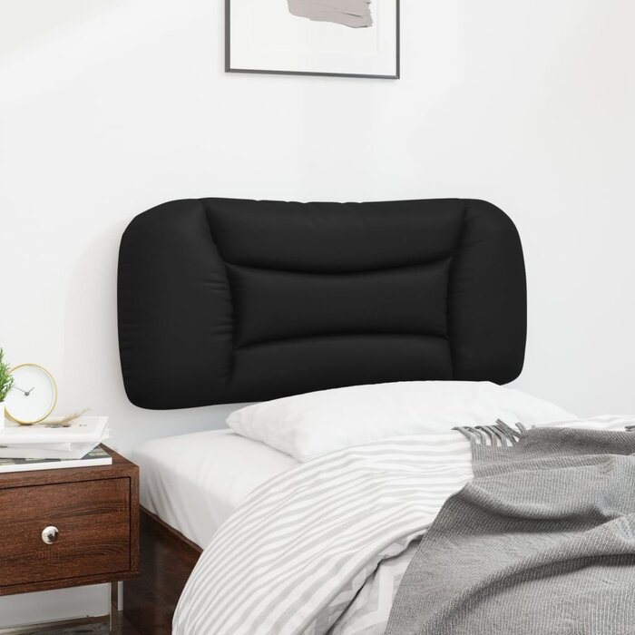 Vidaxl Stilvolles Kopfteil-Kissen 80 cm, Kunstleder Schwarz - bis zu 62% Rabatt
