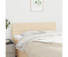 Vidaxl 2er-Set Kopfteil für Bett, Stoff, Cremefarben - Jetzt bis zu 59% Rabatt