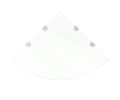 Vidaxl Eckregal aus Glas 45x45 cm - Verchromte Halterungen - bis zu 52% sparen