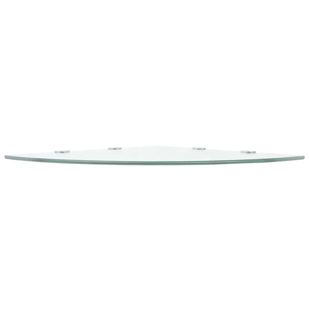 Vidaxl Eckregal aus Glas 45x45 cm - Verchromte Halterungen - bis zu 52% sparen