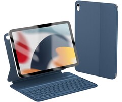 Hou iPad 10 (2022) Tastaturhülle, QWERTY Spanisch, Blau - bis zu 51% reduziert