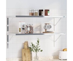 Vidaxl 4er Set Regalträger Edelstahl 40x25cm - Stabil & platzsparend - bis zu 50% Rabatt
