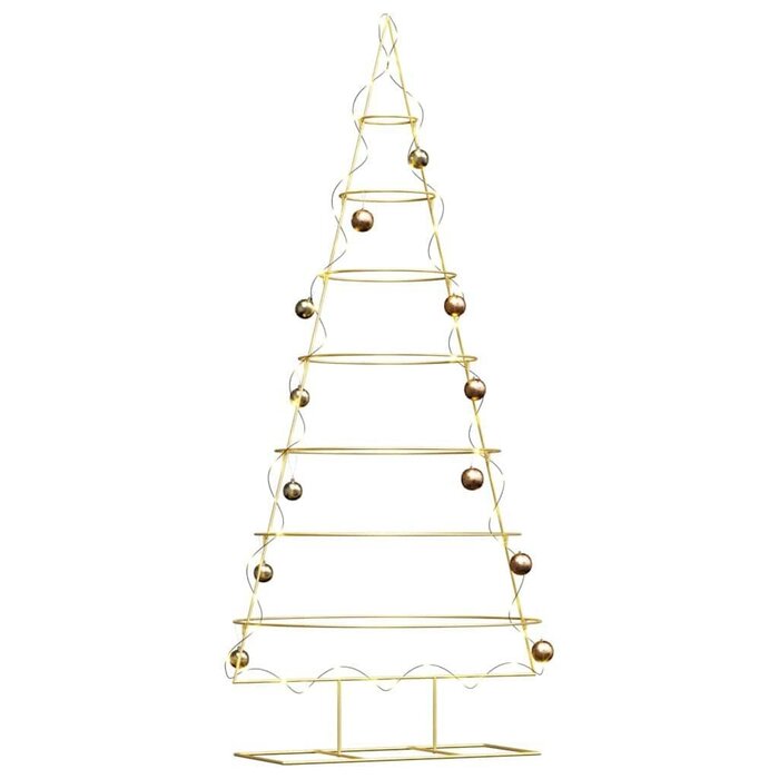Vidaxl Weihnachtsbaum aus Metall Gold 210 cm - Design-Tannenbaum bis zu 66% günstiger