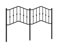 Bettkopfteil 140 cm, Metall Schwarz - Klassisches Design - Bis zu 32% reduziert