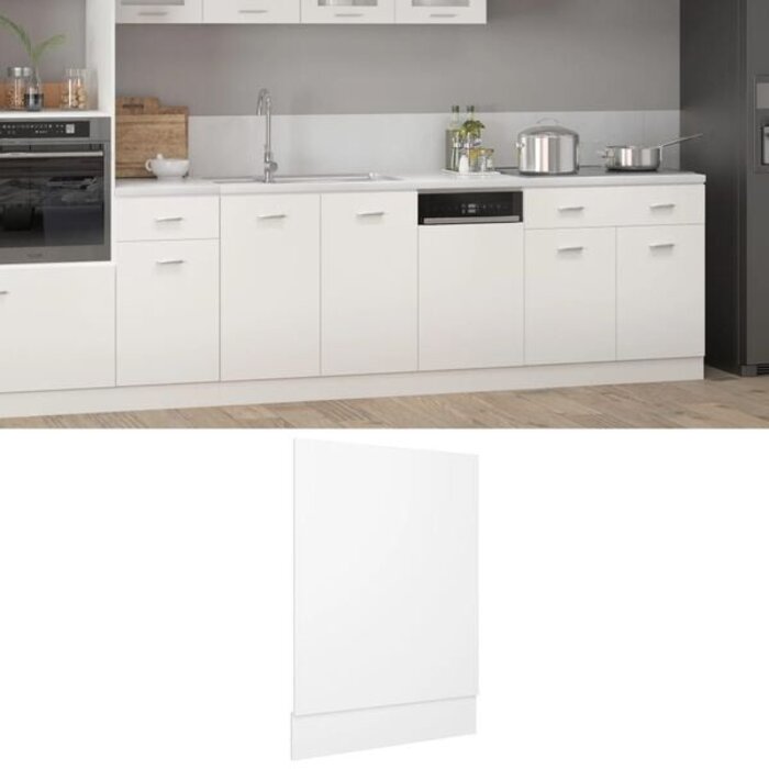 Geschirrspülerfront Lyon Weiß 45x67cm - Outlet-Angebot bis zu 31% reduziert