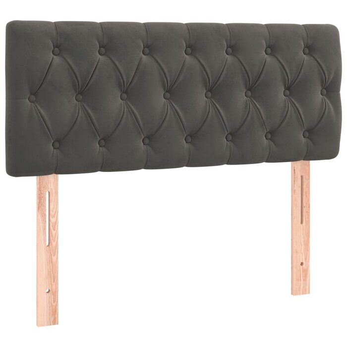 Vidaxl Samt Bettkopfteil 100x78/88 cm in Dunkelgrau - Outlet bis zu 68% reduziert