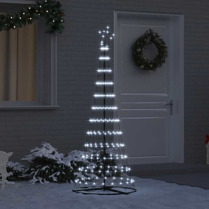 Vidaxl LED-Weihnachtsbaum 184,5 cm, Kaltweiß, 8 Modi - Jetzt bis zu 58% sparen
