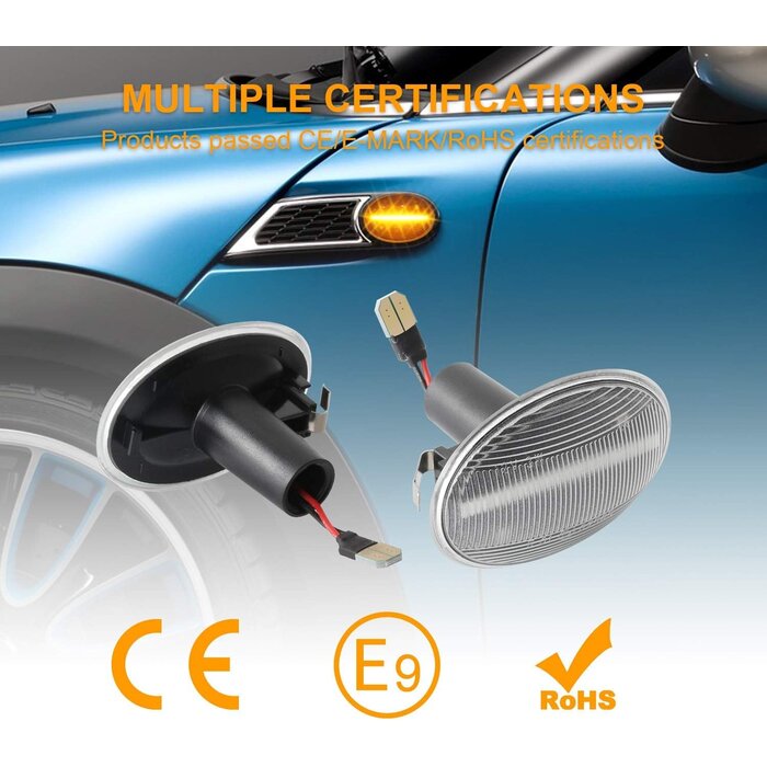 Dynamische LED-Seitenblinker Set für Mini Modelle - Jetzt bis zu 53% sparen