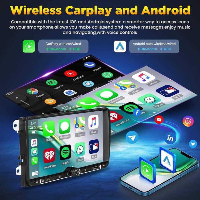 Autoradio für VW, Seat & Skoda - 4GB RAM - Wireless CarPlay - bis zu 35% Rabatt