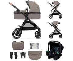 3-in-1 Kinderwagen Set mit Babyschale - Beige - bis zu 41% sparen