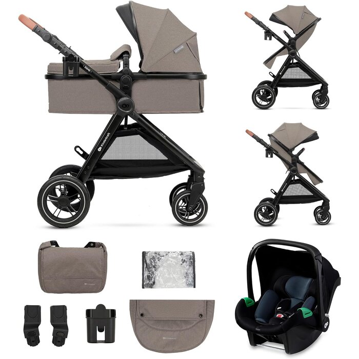 3-in-1 Kombikinderwagen mit i-Size Babyschale - Beige - bis zu 35% Rabatt
