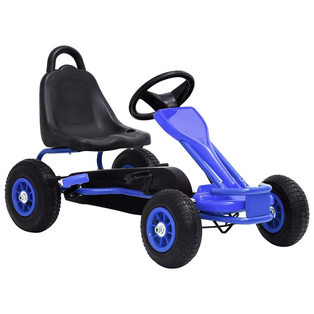 Tret-Gokart für Kinder - Blau - Luftreifen & Handbremse - bis zu 35% Rabatt