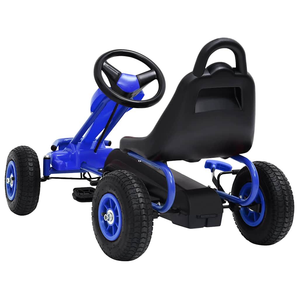 Tret-Gokart für Kinder - Blau - Luftreifen & Handbremse - bis zu 35% Rabatt