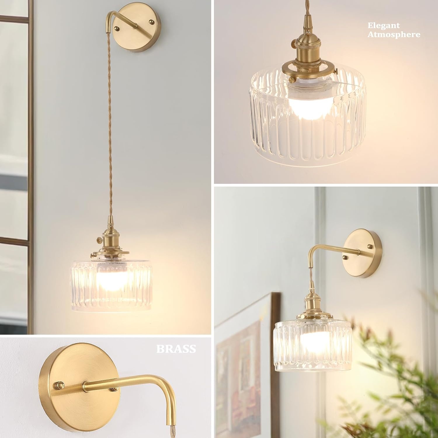 2er Set LED-Wandleuchten Retro Gold | Dimmbar & RGB | bis zu 34% Rabatt