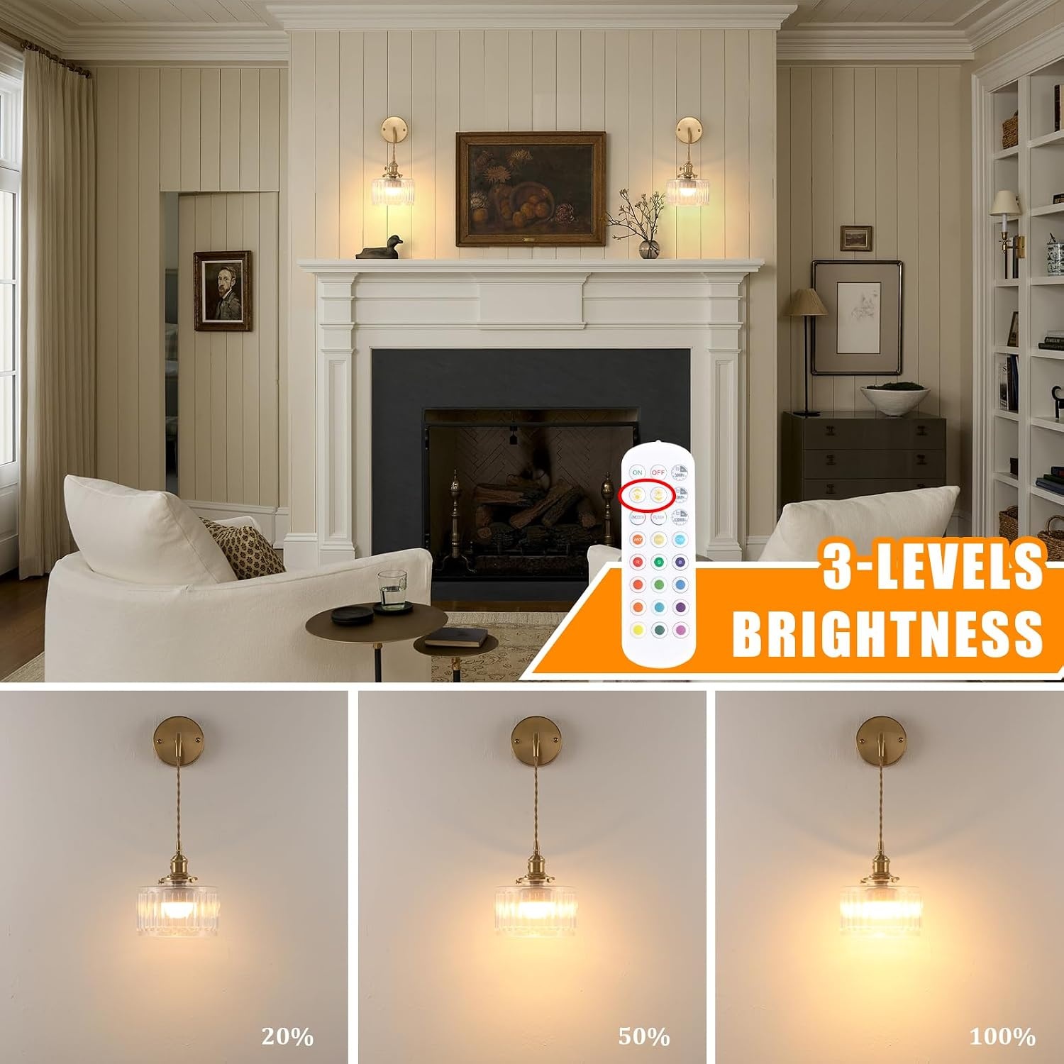 2er Set LED-Wandleuchten Retro Gold | Dimmbar & RGB | bis zu 34% Rabatt