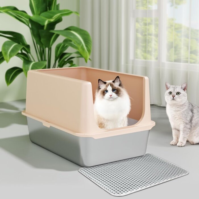 Edelstahl-Katzentoilette mit Deckel - Hygienisch & Robust - bis zu 28% sparen