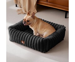 Orthopädisches Hundebett aus Kord, Schwarz, 63,5 cm - bis zu 33% Rabatt
