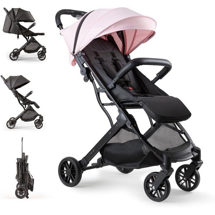 Leichter Kinderwagen Minimum Plus Space, bis 22 kg, Rosa - bis zu 35% Rabatt