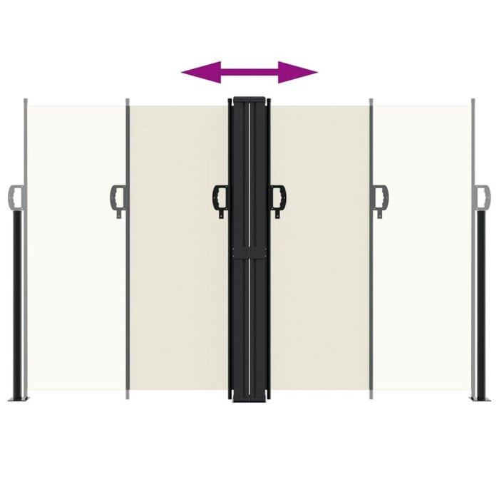 Vidaxl Ausziehbare Seitenmarkise 160 x 1000 cm - UV-Schutz - bis zu 63% sparen