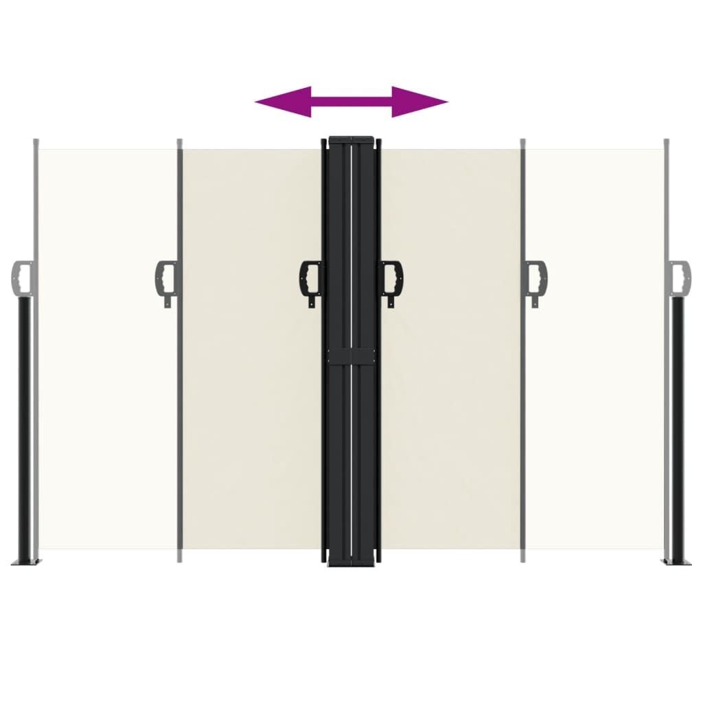Ausziehbare Seitenmarkise 160 x 1000 cm Crème - Bis zu 35% Rabatt